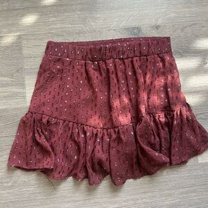 Forever 21 Burgundy Mini Skort